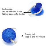 Suction Molar Bite Toy For dogs - Self-playing Rubber Ball Tooth Cleaning