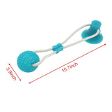 Suction Molar Bite Toy For dogs - Self-playing Rubber Ball Tooth Cleaning