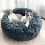 Round Plush House for Cat Dogs 