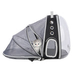 Petshy Pet Cat Backpack Small Dog Carrying Cage Outdoor Travel Comfortable Breathable Puppy Kitten Extensible Carrier Backbag